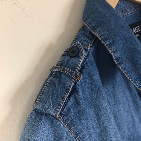 NWOT Blue Age Chambray Denim button down top - Picture 5 of 6